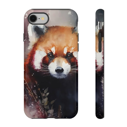 Red Panda in Watercolor - Impact Resistant Phone Case iPhone 8 Glossy